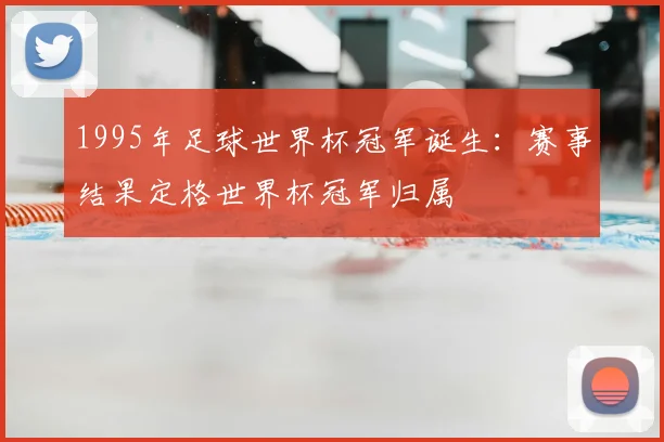1995年足球世界杯冠军诞生：赛事结果定格世界杯冠军归属